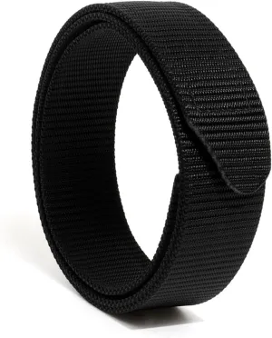 No-Scratch Nylon Belt 1 3/8" No Metal Buckle Belt w/Hook & Loop Closure TSA Approved for Work Travel Mechanic Driver