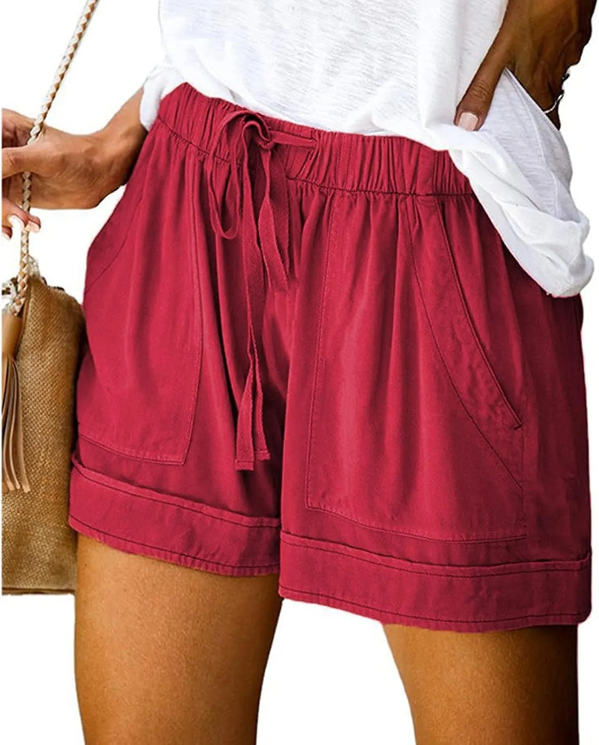 Plus Size Shorts Casual Striped Shorts Pocket Pants Plus Size Shorts Gym Shorts Womens Blue Jean Swim Shorts Women