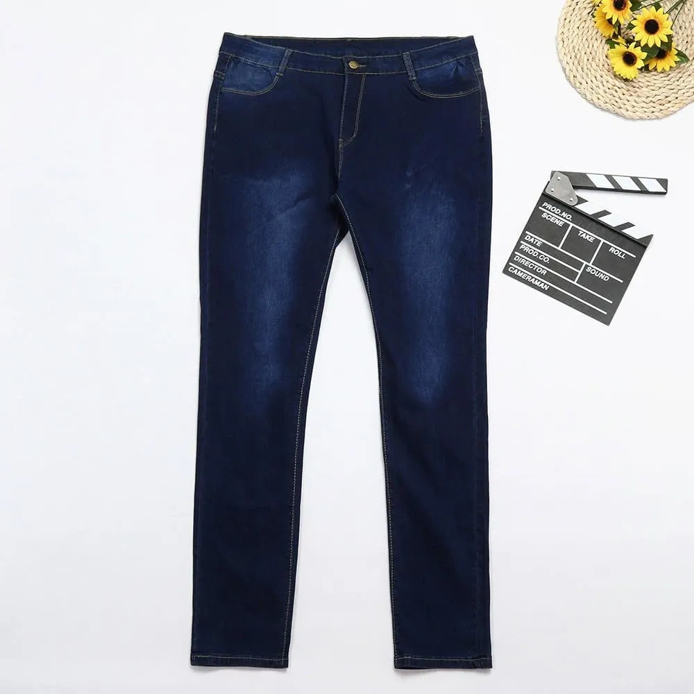 Plus Size Skinny Jeans for Women High Waist Pencil Jeans Full Length Mom Stretchy Slim Pants Skinny Stretchable