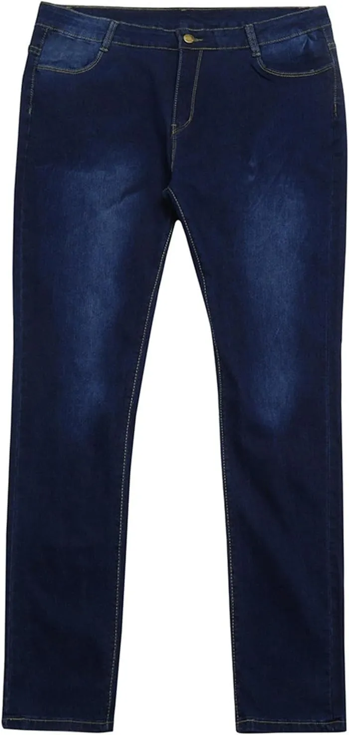 Plus Size Skinny Jeans for Women High Waist Pencil Jeans Full Length Mom Stretchy Slim Pants Skinny Stretchable