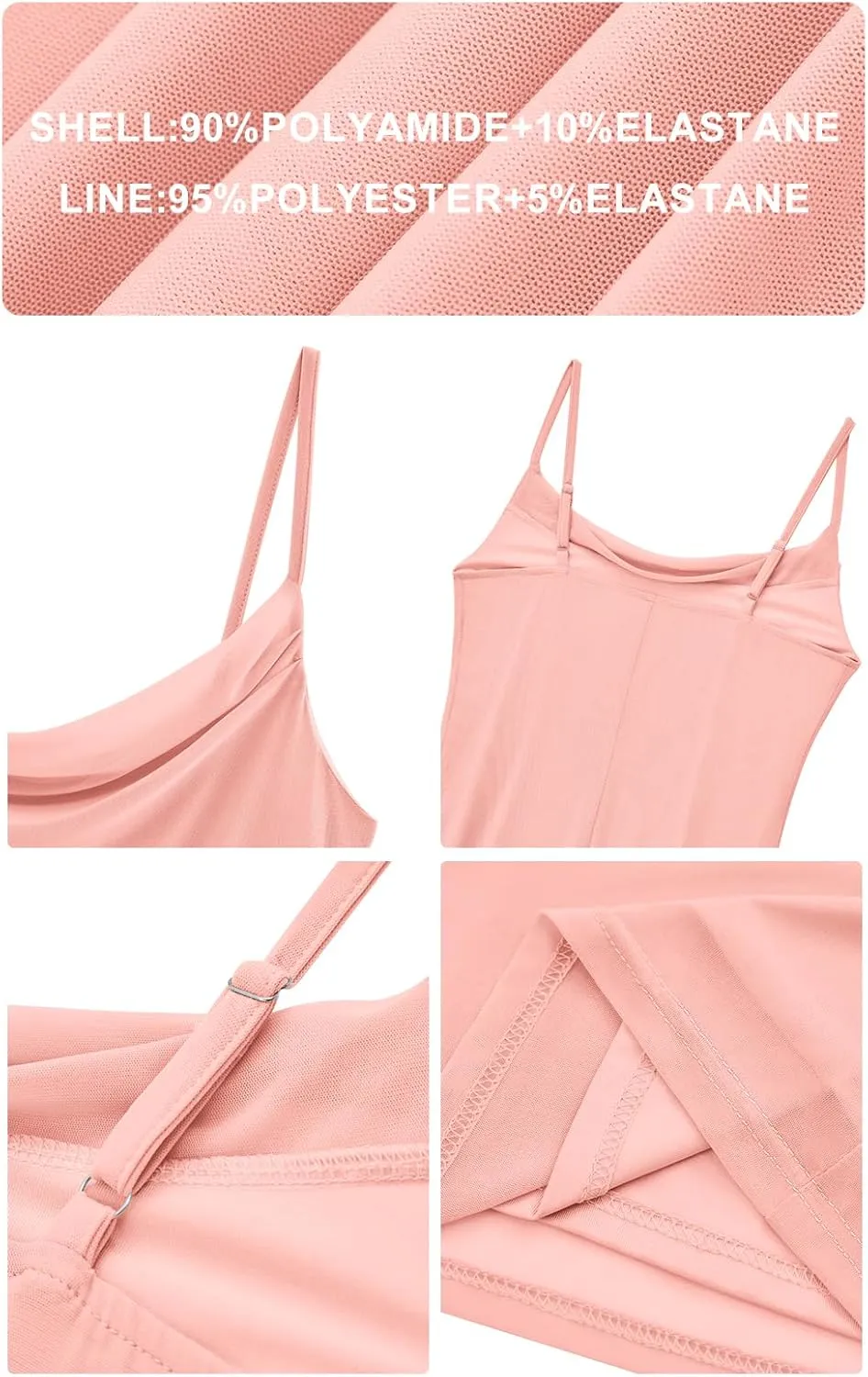 PRETTYGARDEN Women's 2025 Summer Maxi Dress Spaghetti Strap Mesh Slip Bodycon Dress Cowl Neck Cocktail Party Long Dresses