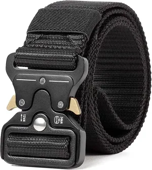 Q&Q ESSENTIALS Mens Tactical Belt Nylon Hunting Belts Hiking Belt for Men with Quick Release Belt