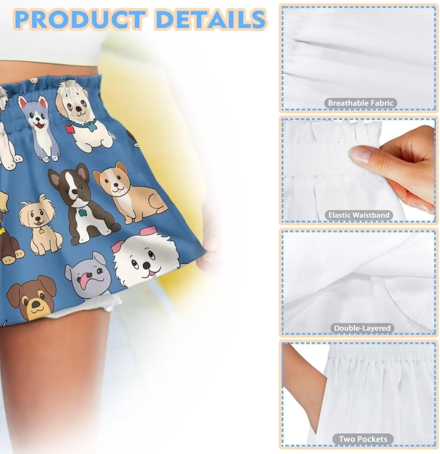 Shorts for Girls 1-16 Years Old Girls Athletic Shorts Kids Summer School High Waist Butterfly Shorts