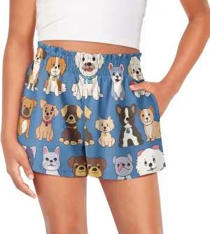 Shorts for Girls 1-16 Years Old Girls Athletic Shorts Kids Summer School High Waist Butterfly Shorts
