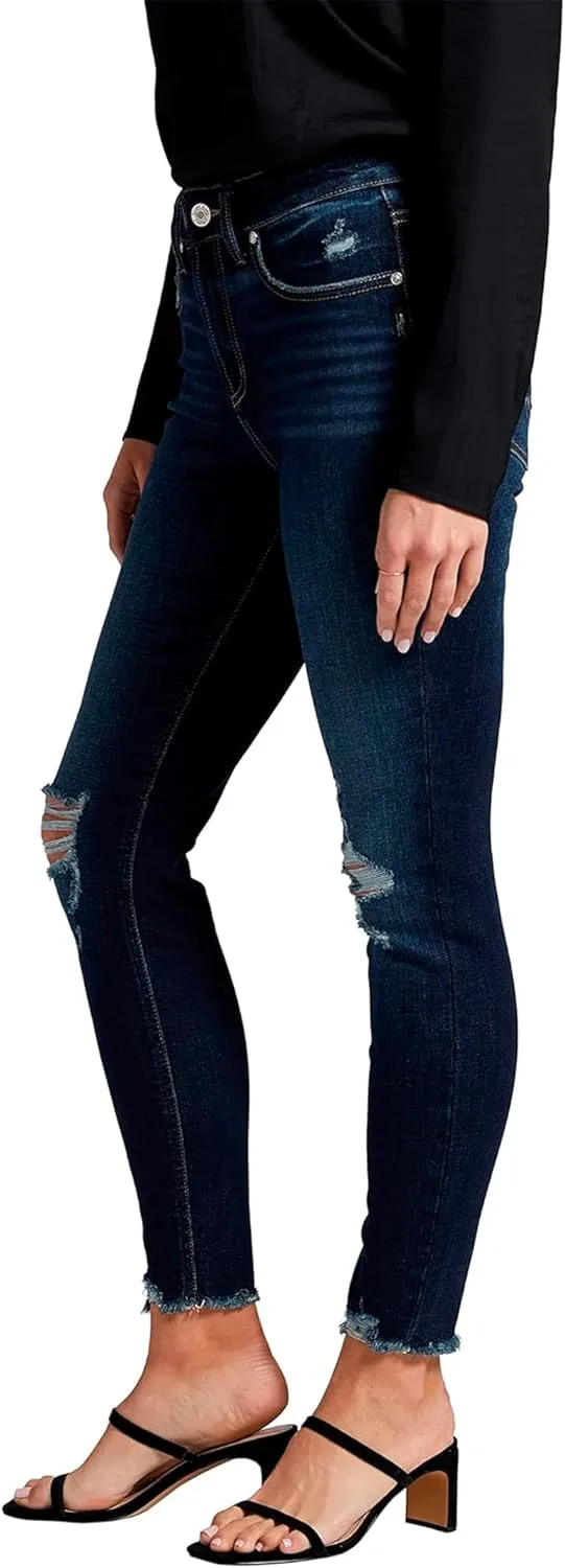 Silver Jeans Co. Women's Avery High Rise Curvy Fit Skinny Jeans