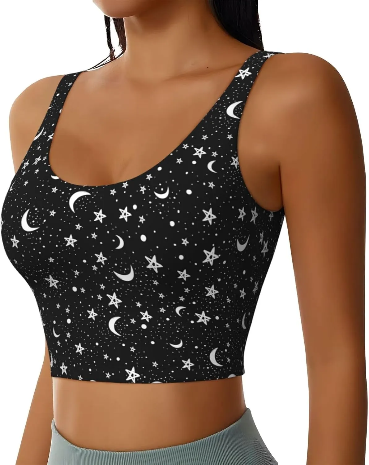 Sports Bras for Women - Running Bra Sleeveless Fitness Workout Crop Tops - High Impact Strappy Yoga Workout Bra