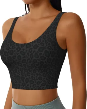 Sports Bras for Women - Running Bra Sleeveless Fitness Workout Crop Tops - High Impact Strappy Yoga Workout Bra