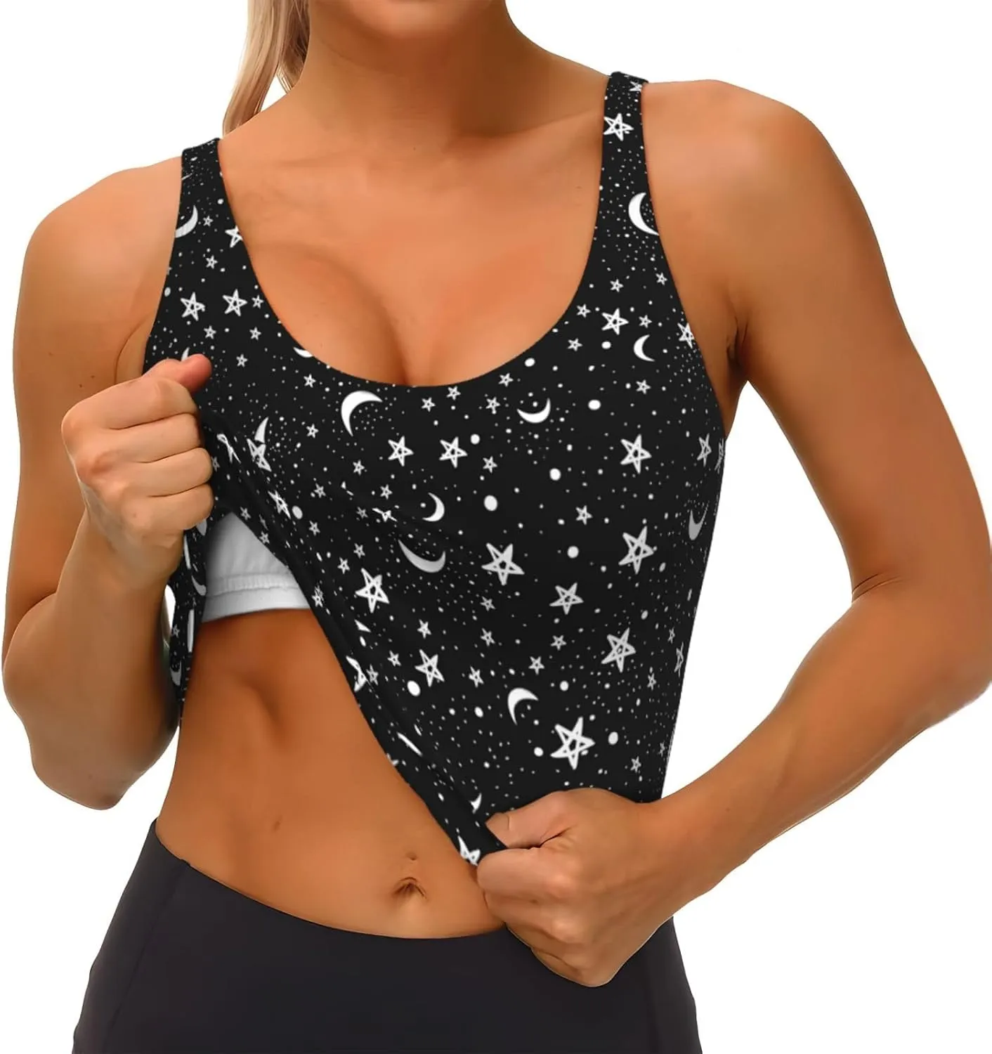 Sports Bras for Women - Running Bra Sleeveless Fitness Workout Crop Tops - High Impact Strappy Yoga Workout Bra