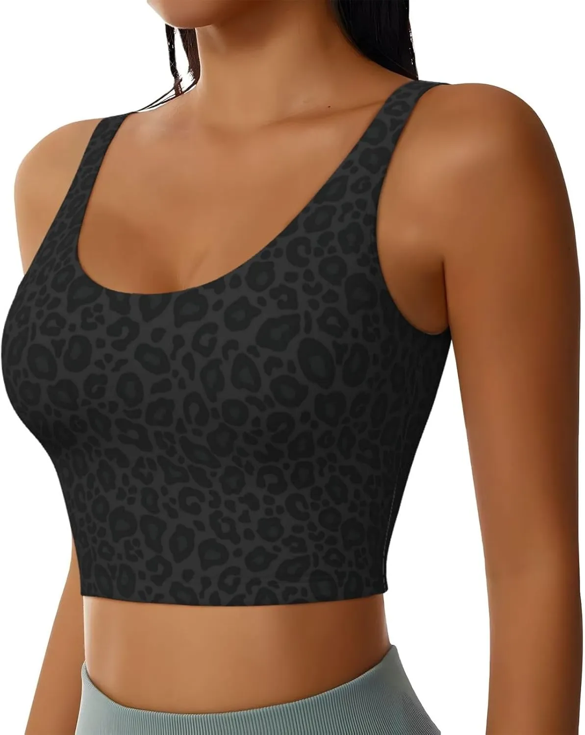 Sports Bras for Women - Running Bra Sleeveless Fitness Workout Crop Tops - High Impact Strappy Yoga Workout Bra