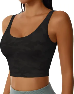 Sports Bras for Women - Running Bra Sleeveless Fitness Workout Crop Tops - High Impact Strappy Yoga Workout Bra