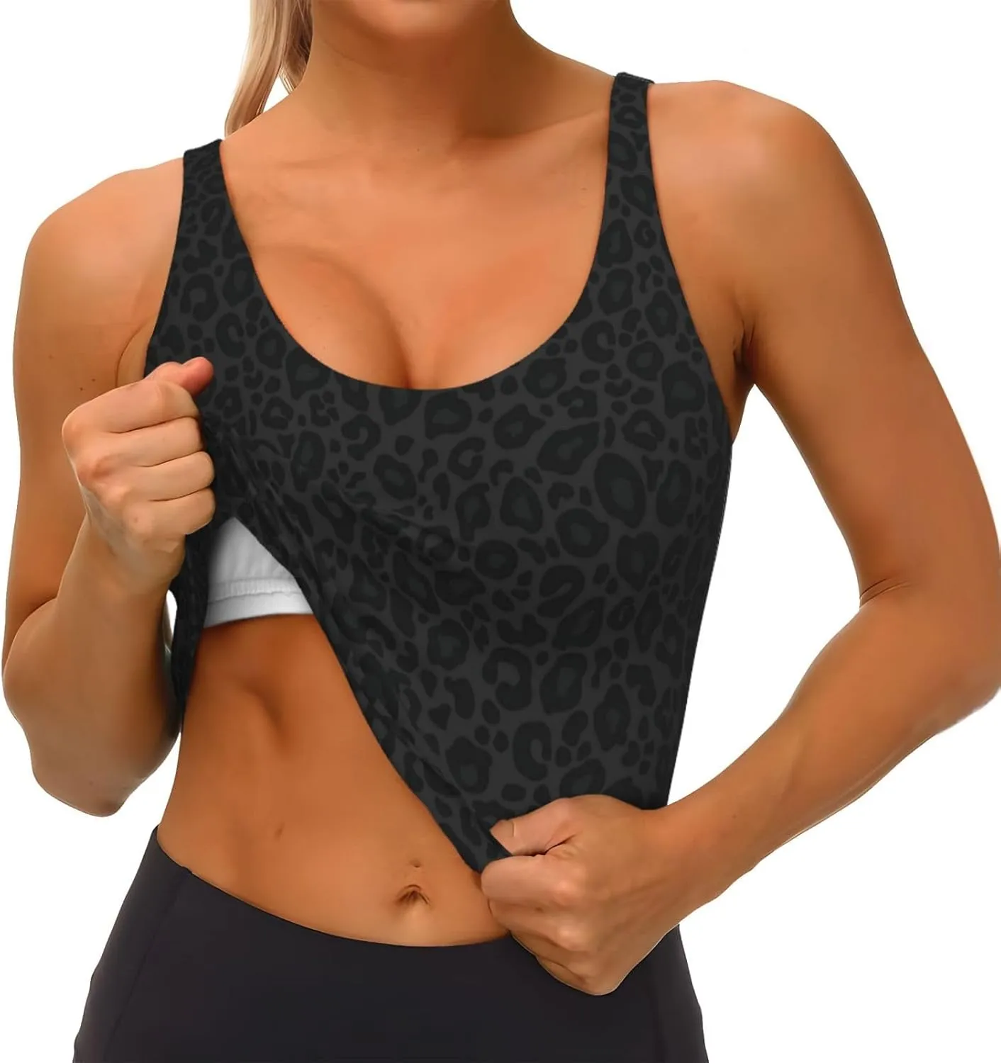Sports Bras for Women - Running Bra Sleeveless Fitness Workout Crop Tops - High Impact Strappy Yoga Workout Bra