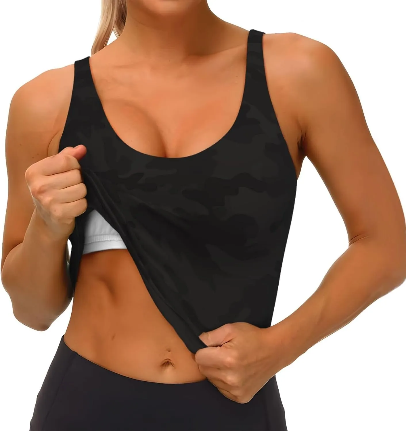 Sports Bras for Women - Running Bra Sleeveless Fitness Workout Crop Tops - High Impact Strappy Yoga Workout Bra