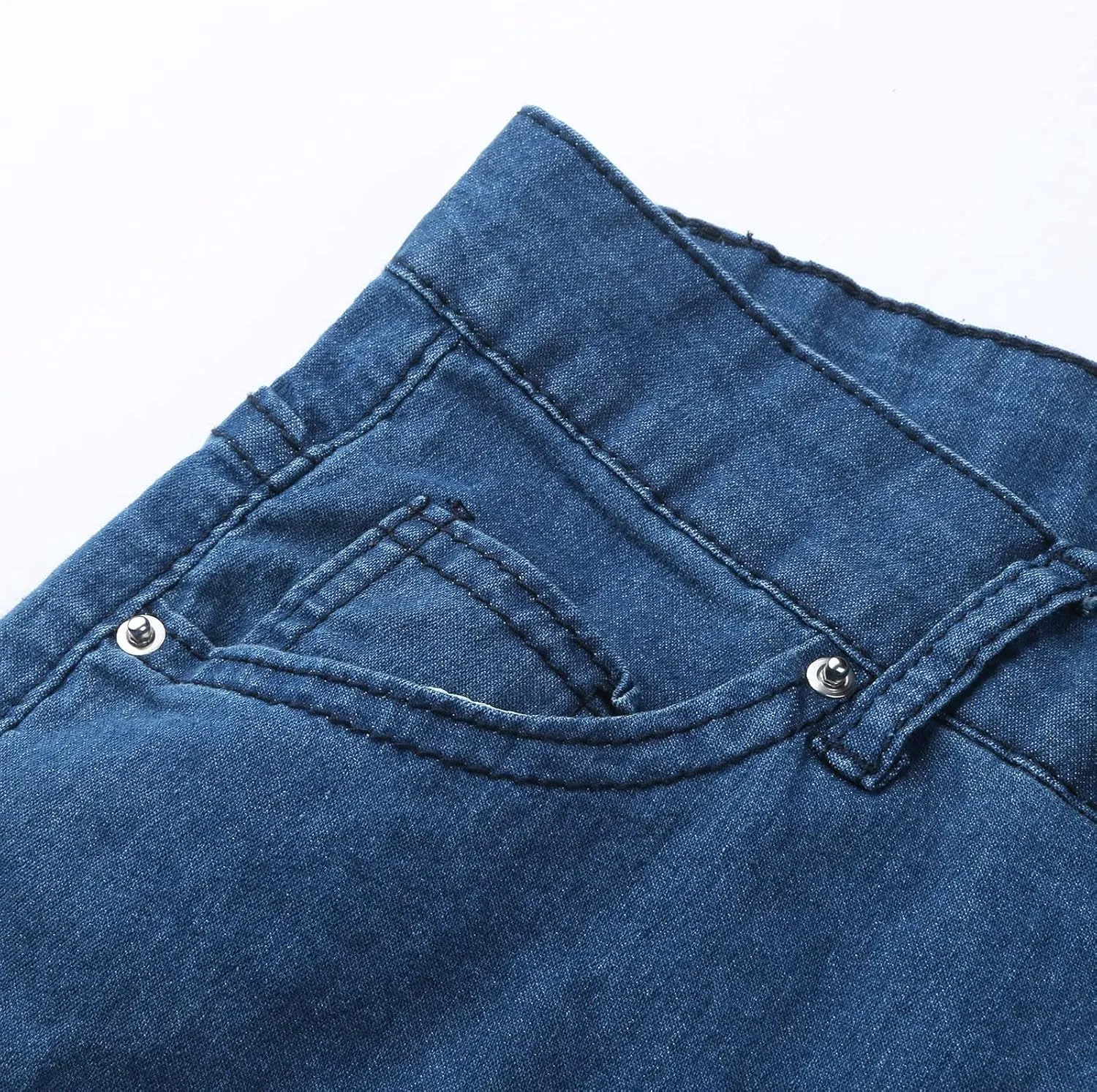 Stretch Lace-Up Pants Denim Jeans Women's Trousers Mid-Waist Flared Pants A Pair of Jeans for Women's