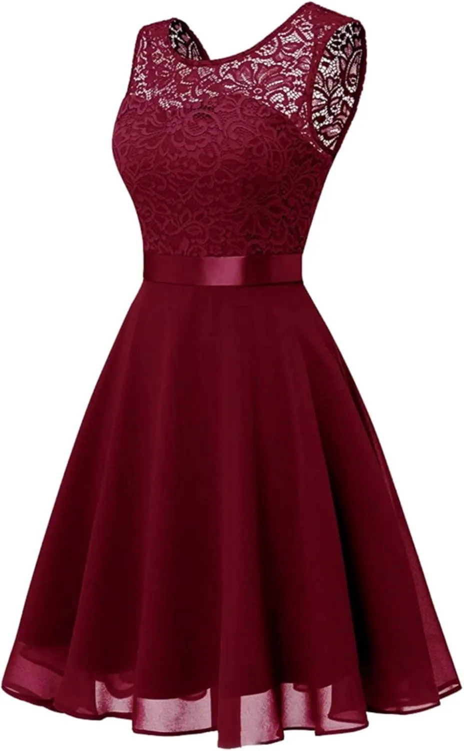 Summer Dresses for Women Floral Lace Fashion Casual Fit A Line Sleeveless Dresses for Women 2025 Swing Party Outfits