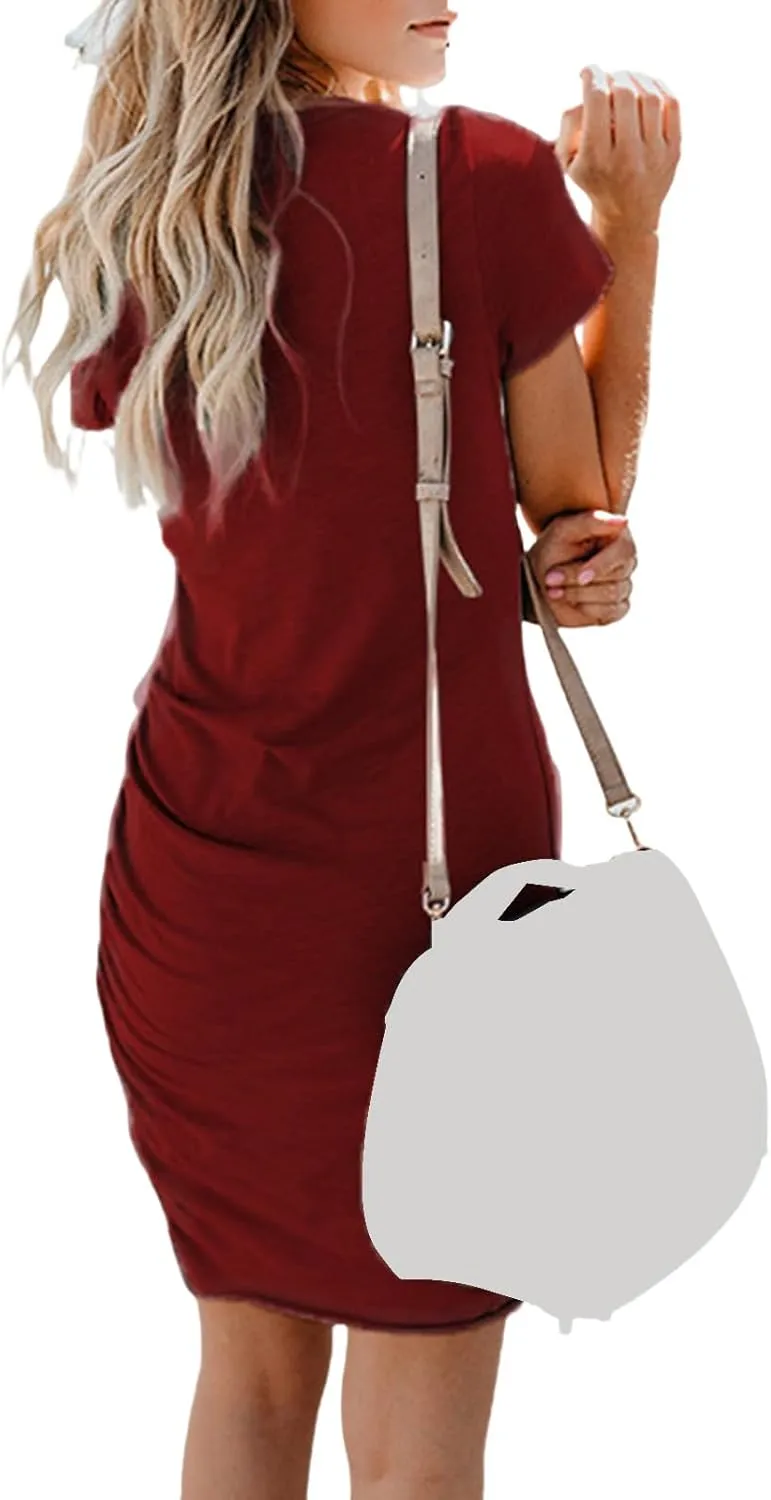 Sundresses for Women Fashion Bodycon Dresses Sleeveless Pleated Dress Trendy Dressy Cocktail Dresses 2025