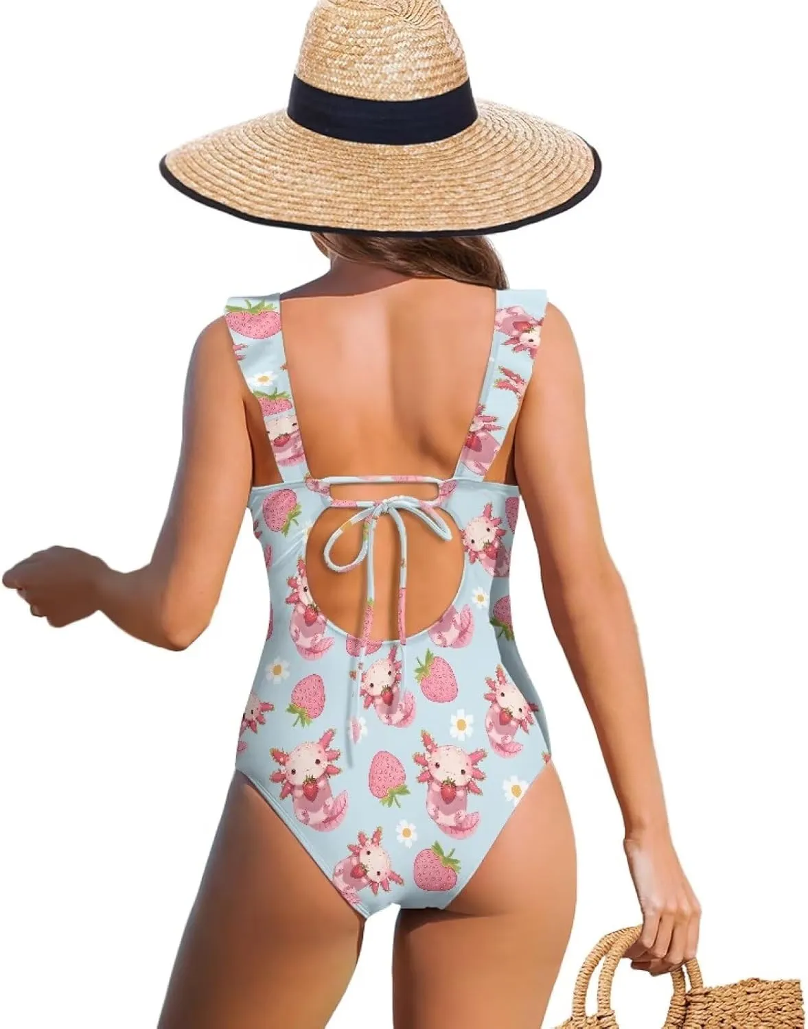 Suobstales Tummy Control Swimsuits for Women Slimming One Piece Bathing Suit Retro Ruched Push Up Vintage Padded Swimwear