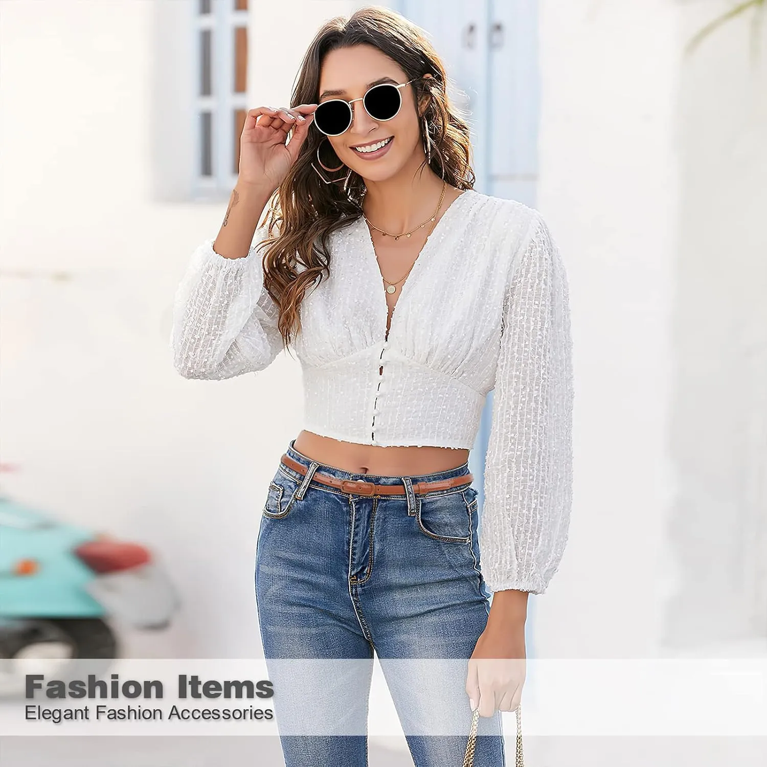 SUOSDEY 4 Pack Thin Belts for Women Skinny Leather Belts with Metal Buckle for Dresses Pants Jeans