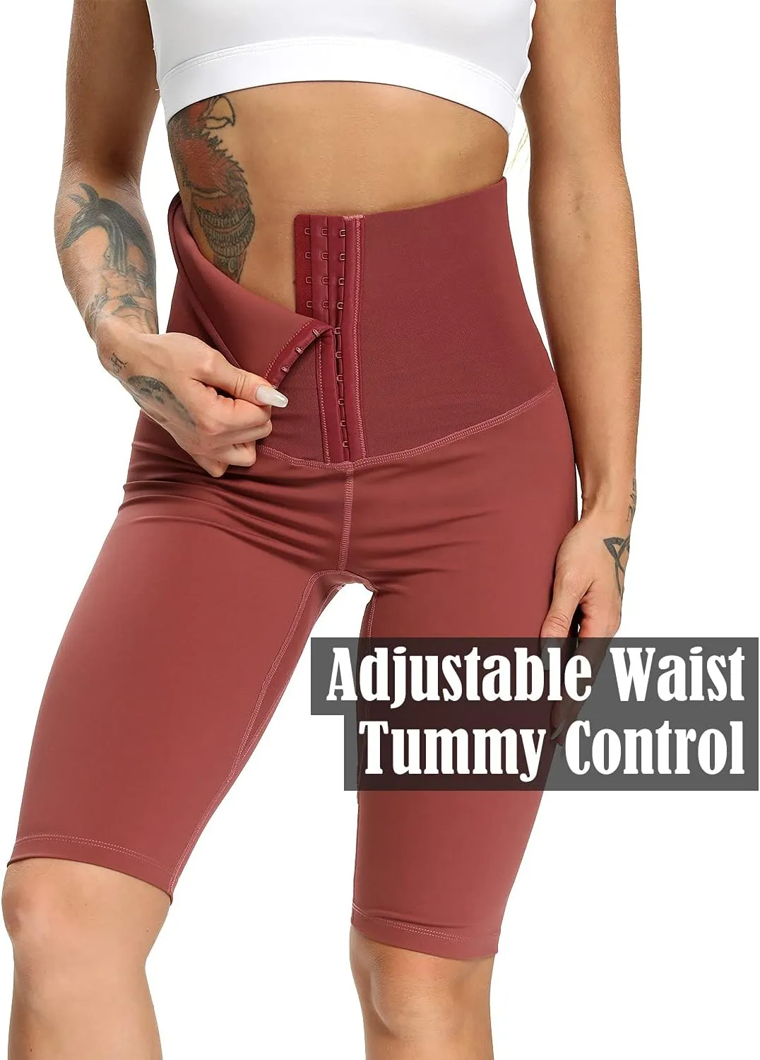Super High Waist Corset Shorts Waist Trainner Yoga Shorts with Corset