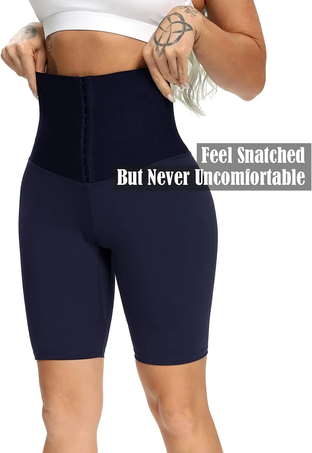 Super High Waist Corset Shorts Waist Trainner Yoga Shorts with Corset