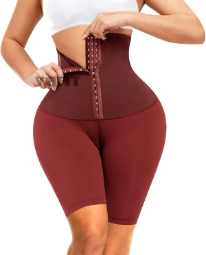 Super High Waist Corset Shorts Waist Trainner Yoga Shorts with Corset