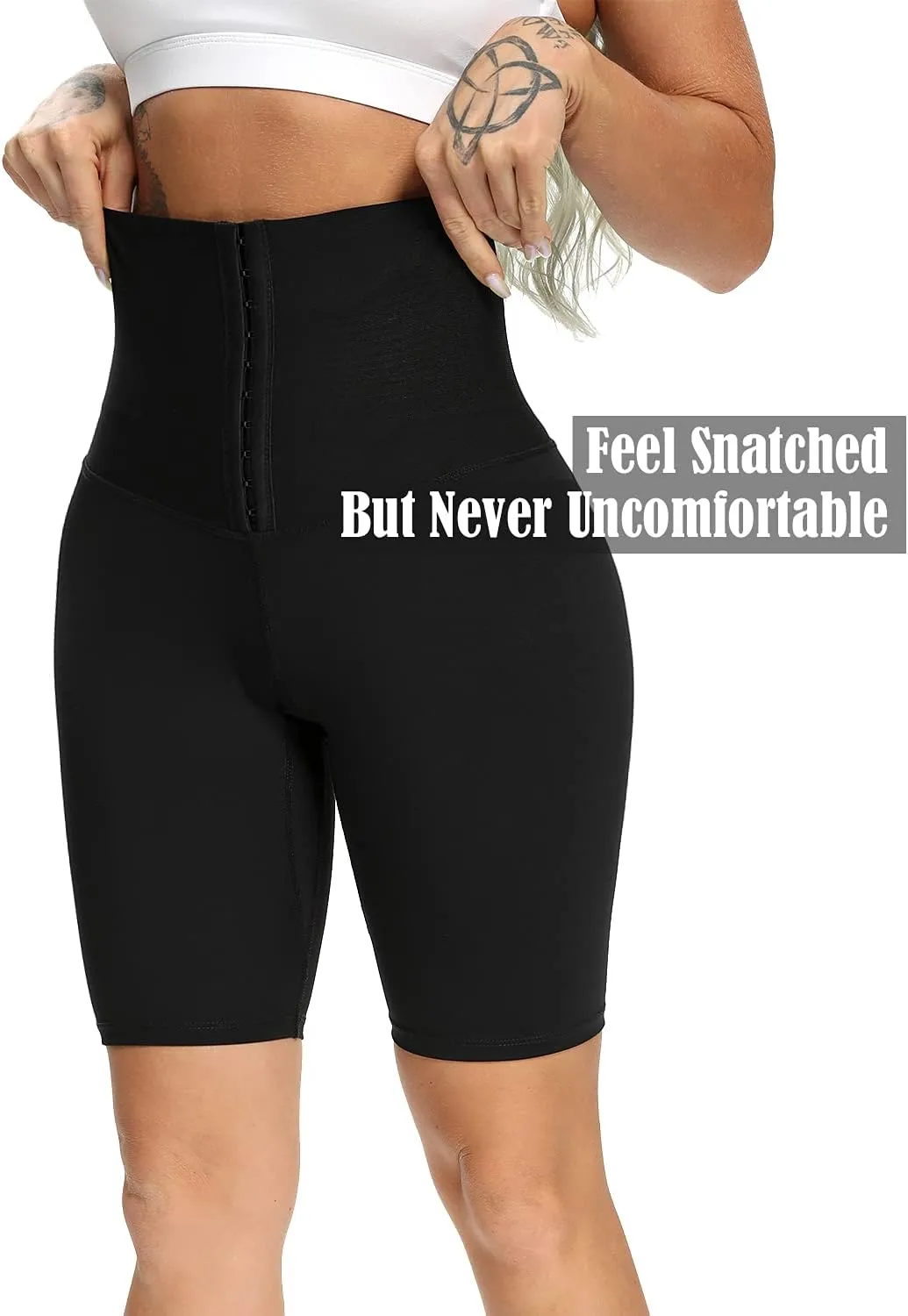 Super High Waist Corset Shorts Waist Trainner Yoga Shorts with Corset