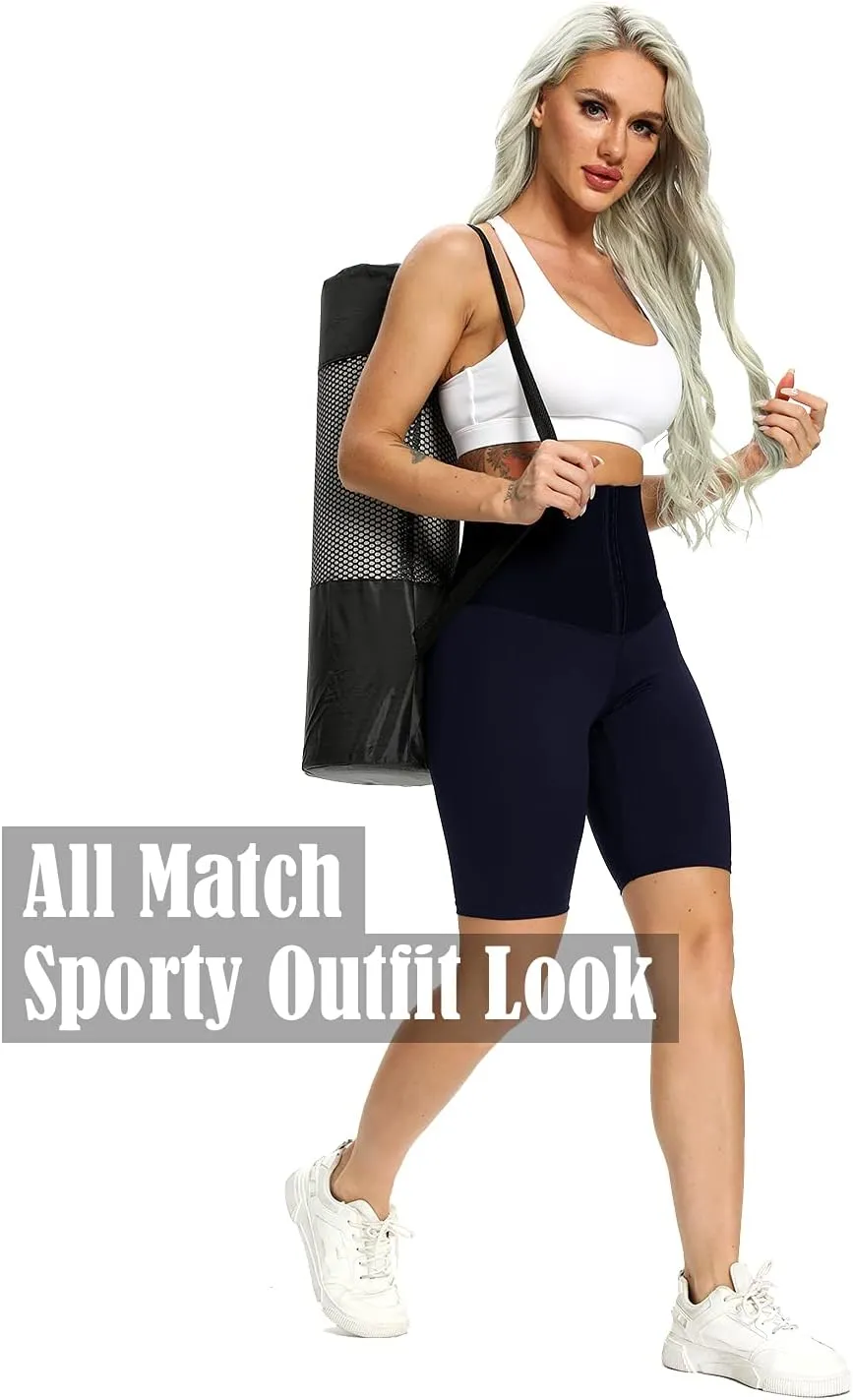 Super High Waist Corset Shorts Waist Trainner Yoga Shorts with Corset