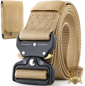 Tactical Belt, Military Nylon Web Belt for men, with Heavy Duty Quick Release Buckle, police Belt used for military training