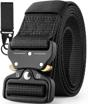 Tactical Belt, Military Nylon Web Belt for men, with Heavy Duty Quick Release Buckle, police Belt used for military training