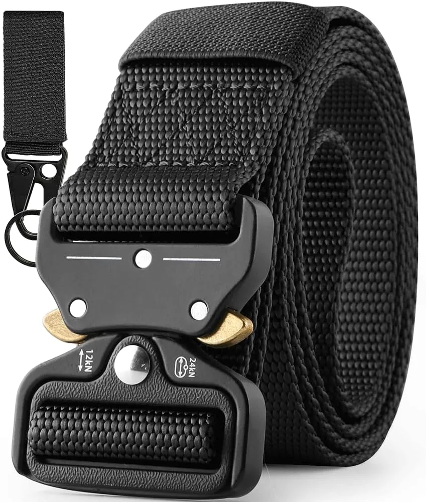 Tactical Belt, Military Nylon Web Belt for men, with Heavy Duty Quick Release Buckle, police Belt used for military training