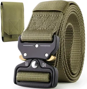 Tactical Belt, Military Nylon Web Belt for men, with Heavy Duty Quick Release Buckle, police Belt used for military training