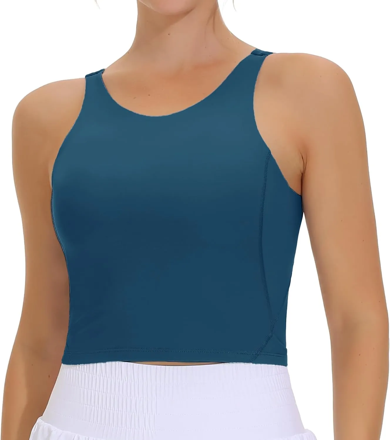 THE GYM PEOPLE Women's Sports Bra Sleeveless Workout Tank Tops Running Yoga Cropped Tops with Removable Padded