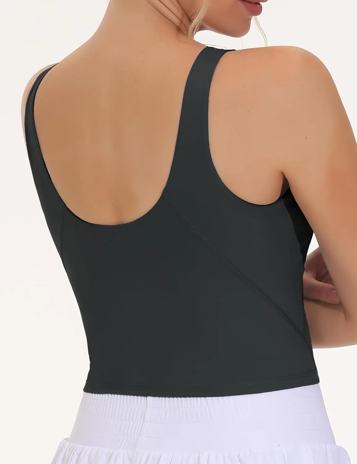 THE GYM PEOPLE Women's Sports Bra Sleeveless Workout Tank Tops Running Yoga Cropped Tops with Removable Padded