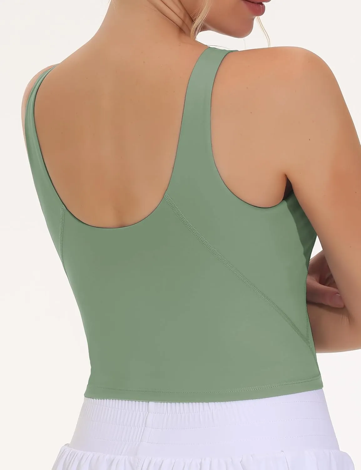 THE GYM PEOPLE Women's Sports Bra Sleeveless Workout Tank Tops Running Yoga Cropped Tops with Removable Padded