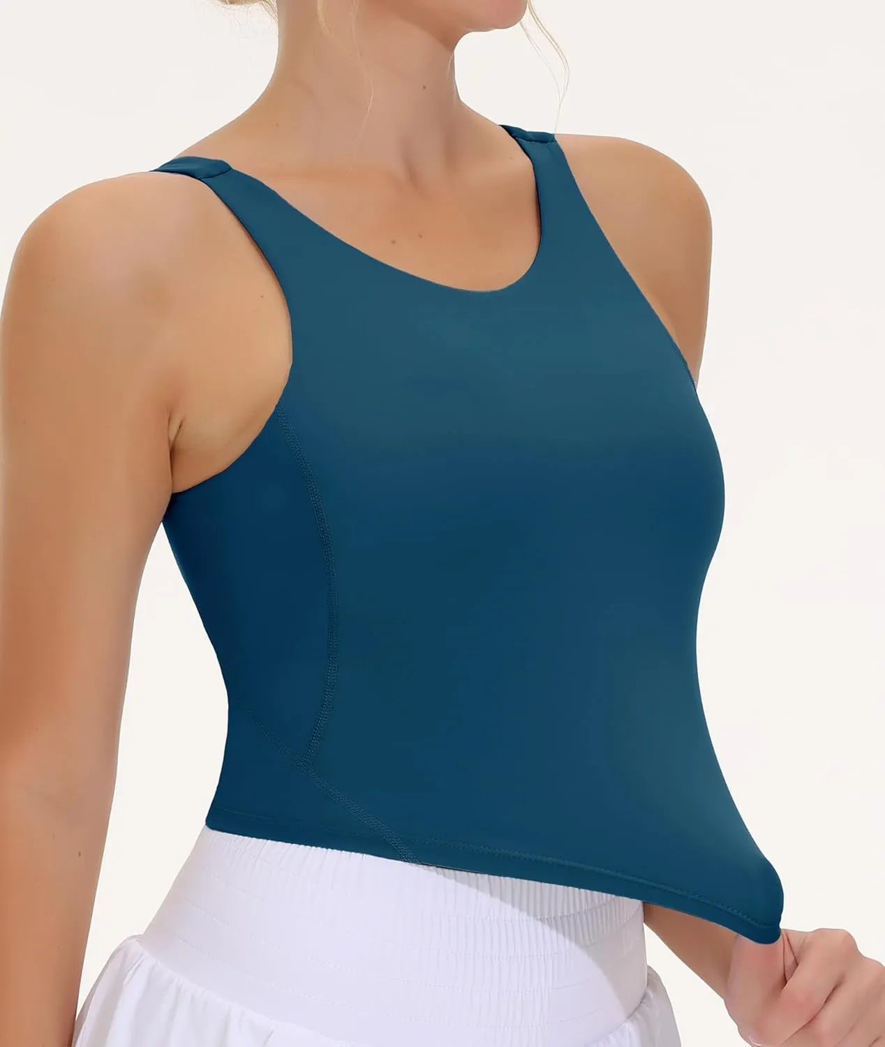 THE GYM PEOPLE Women's Sports Bra Sleeveless Workout Tank Tops Running Yoga Cropped Tops with Removable Padded