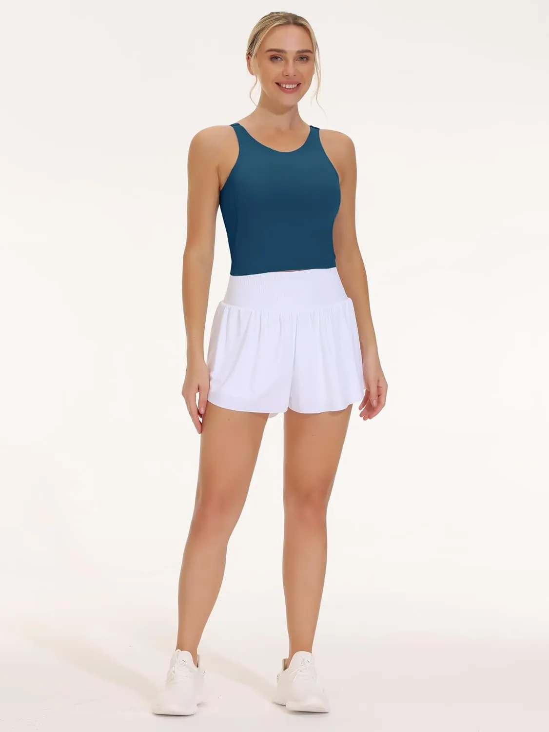 THE GYM PEOPLE Women's Sports Bra Sleeveless Workout Tank Tops Running Yoga Cropped Tops with Removable Padded