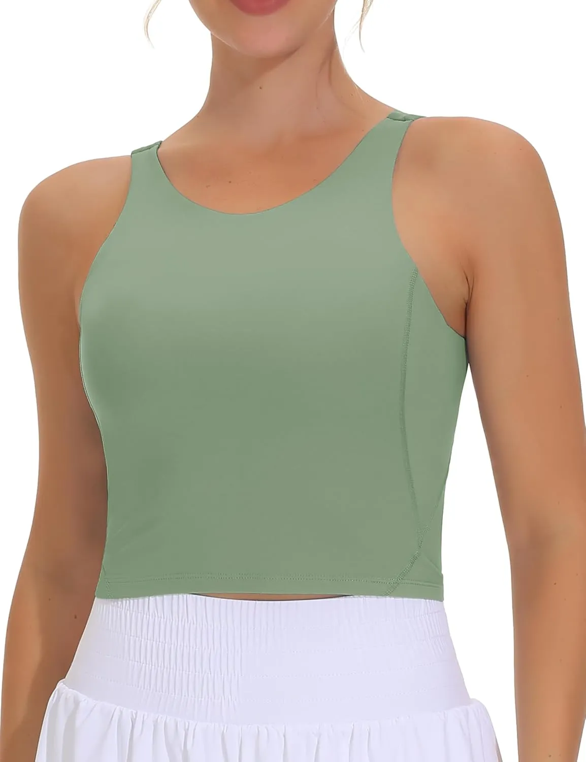 THE GYM PEOPLE Women's Sports Bra Sleeveless Workout Tank Tops Running Yoga Cropped Tops with Removable Padded