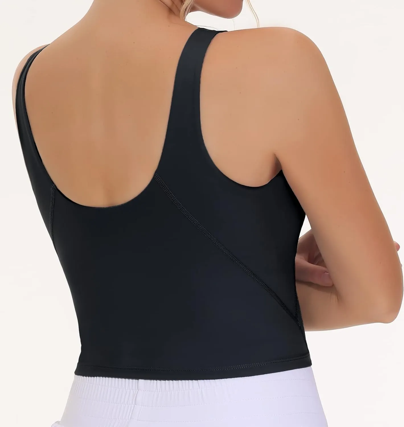 THE GYM PEOPLE Women's Sports Bra Sleeveless Workout Tank Tops Running Yoga Cropped Tops with Removable Padded