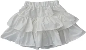 Tiered Ruffle Cake Skirt for Toddler Kids Girls Elastic High Waisted Skirts Solid Color Short Skirts