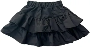 Tiered Ruffle Cake Skirt for Toddler Kids Girls Elastic High Waisted Skirts Solid Color Short Skirts