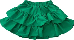 Tiered Ruffle Cake Skirt for Toddler Kids Girls Elastic High Waisted Skirts Solid Color Short Skirts