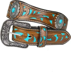 TOPACC Western Belts for Women Men Cowboy Cowgirl Belt for Jeans Pants Country Concert Outfit Rodeo