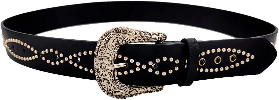 TOPACC Western Fashion Cowgirl Cowboy belts for Girls Women Boys Jeans Pants Dresses