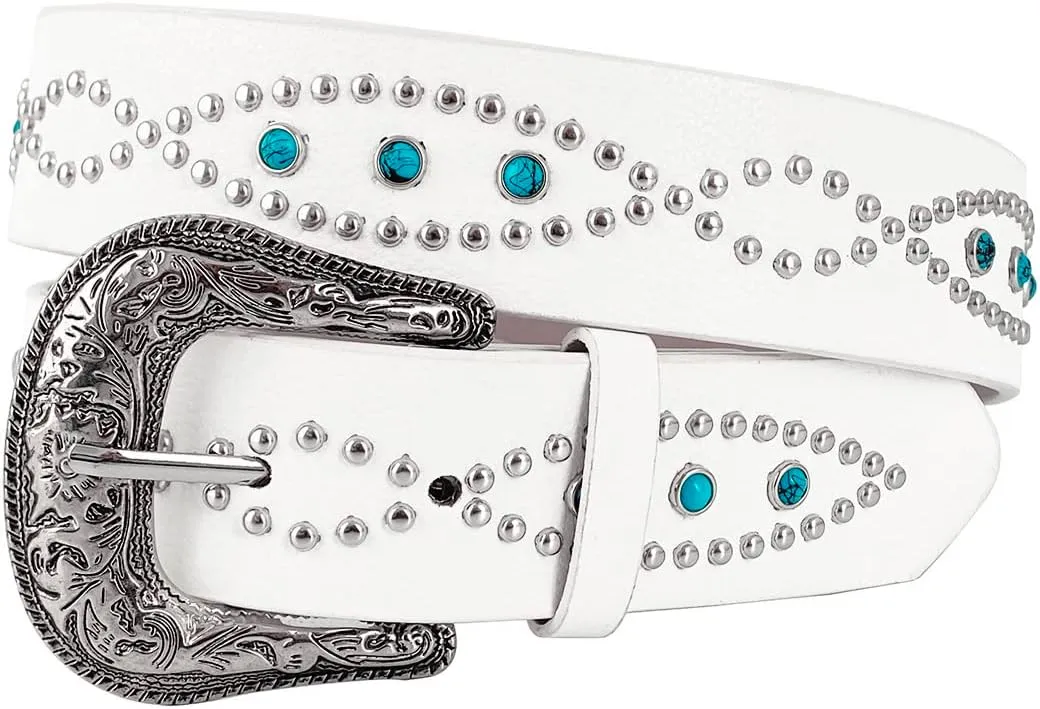 TOPACC Western Fashion Cowgirl Cowboy belts for Girls Women Boys Jeans Pants Dresses