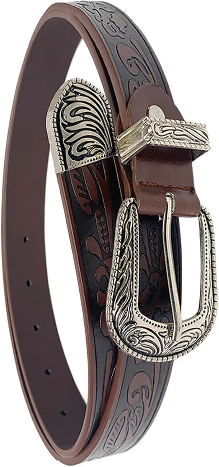 TOPACC Western Fashion Cowgirl Cowboy belts for Girls Women Boys Jeans Pants Dresses