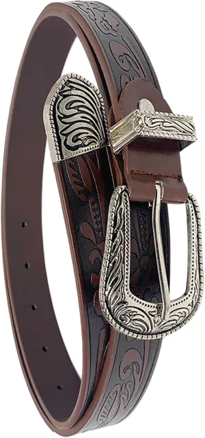 TOPACC Western Fashion Cowgirl Cowboy belts for Girls Women Boys Jeans Pants Dresses