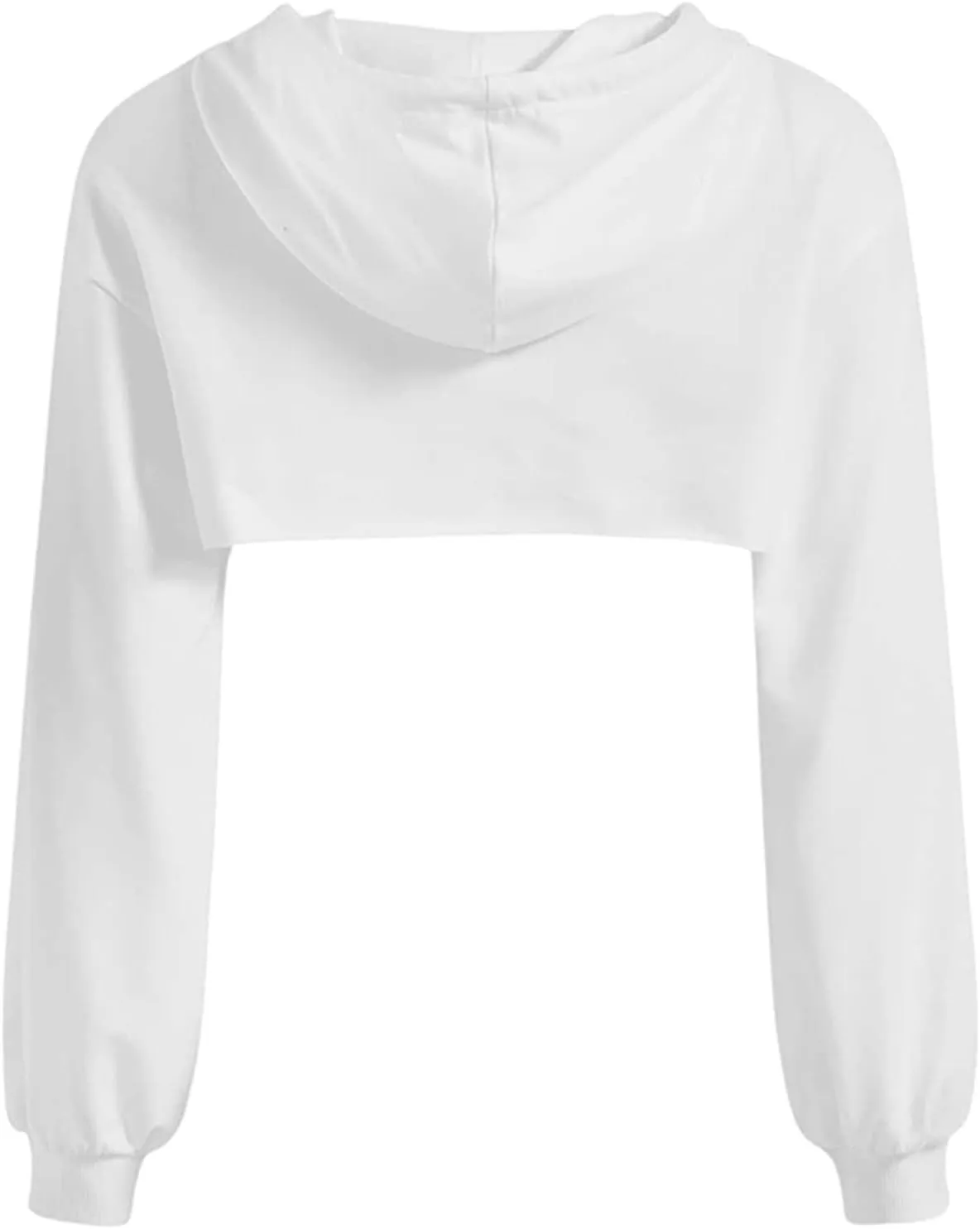 TUQIDEWU Sweatshirt for Women, Long Sleeve Super Crop Top Hoodies Sweatshirts Aesthetic Punk Hip Hop Dance Sexy Rave Clothes