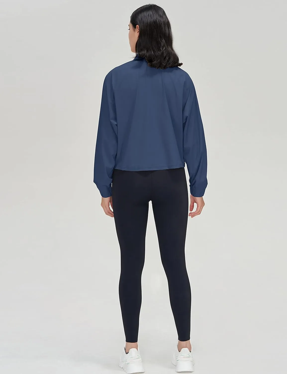 UANEO Womens Athletic Cropped Jacket Zip Up Long Sleeve Workout Tops Gym Yoga Running Sports Shirts Jackets