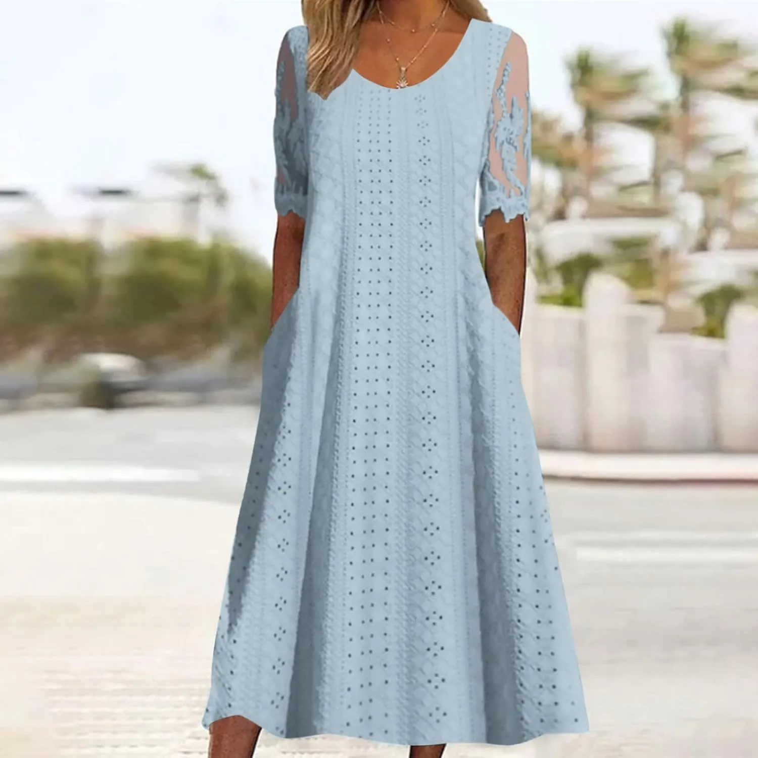 V Neck Cami Slip Dressfor Women Plain Dress with Pockets V Neck Sleeveless Dress Summer Sun Beach Dress Loose Dress