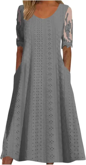 V Neck Cami Slip Dressfor Women Plain Dress with Pockets V Neck Sleeveless Dress Summer Sun Beach Dress Loose Dress