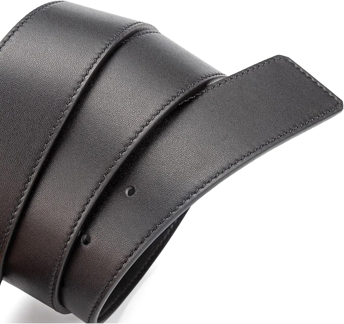 Vatee's Men Reversible Genuine Leather Replacement Belt Strap without Buckle 1.34"/1.6" Wide